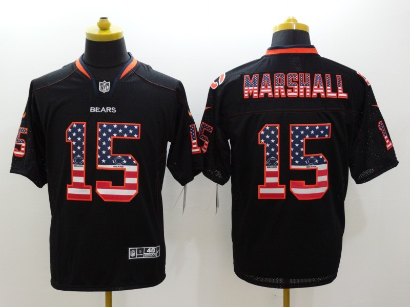 Men's Chicago Bears Brandon Marshall #15 Black Jersey